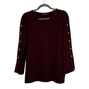 Lisette L Montreal XL Burgundy 80% Polyester/15% Viscose/5% Elastane Sweater